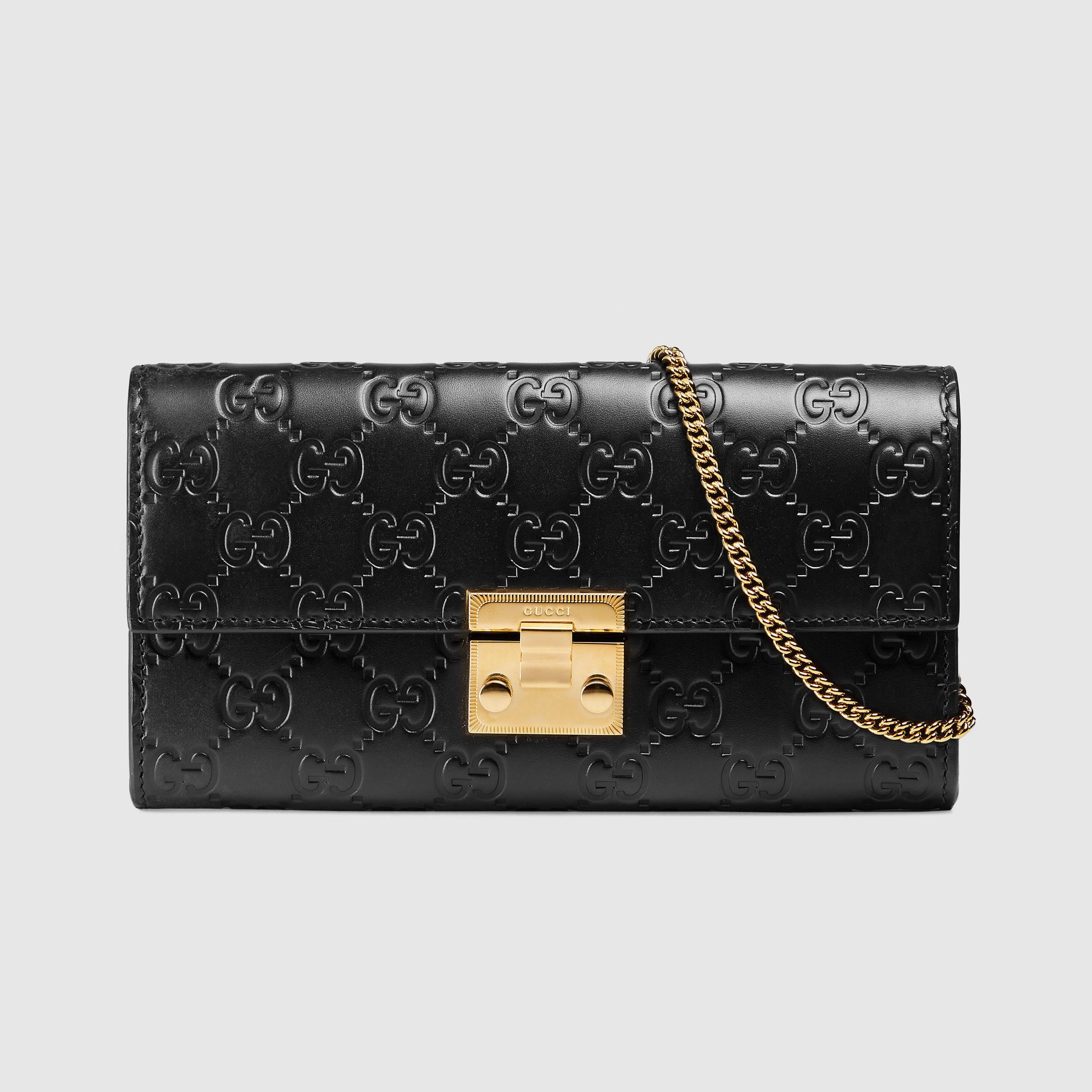 Gucci Padlock Continental Wallet in Black Save 1 Lyst